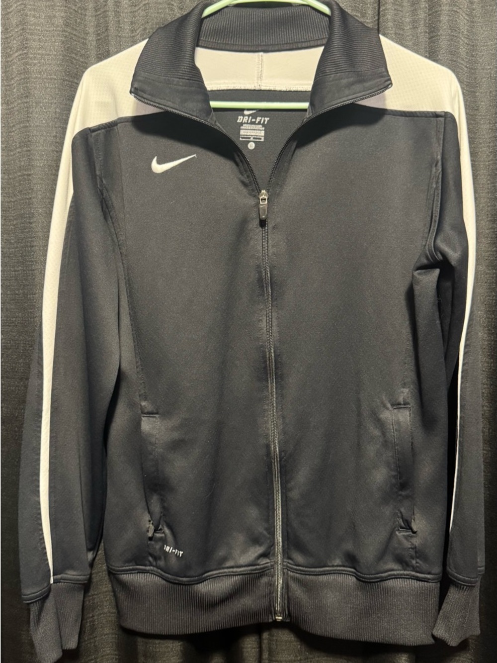 Nike Dri-FIT Black & White Athletic Hoodie
